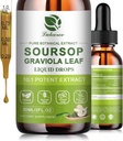 Nature Soursop Bitters Liquid, 15 Days Supply Graviola Oil for Cell Support & Regeneratie, Antioxidant, Immuun Boost, Digestief, Suikervrij, Glutenvrij, Zure SOP Multivitamine Drops 1 FL OZ