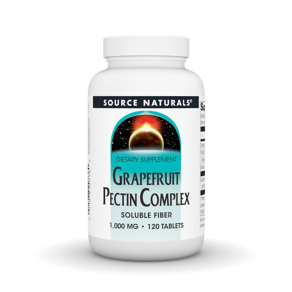 Bron Naturals Grapefruit pectine, Oplosbare vezel - 1000 mg Dieetsupplement - 120 tabletten