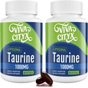 Taurine 1000mg - Liposomal Taurine Aminozuur Supplement voor hart, lever en hersenen, levensduur, oefening - hoge absorptie, veganistisch en glutenvrij (60 Softgels - 2 Pack)