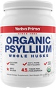 Yerba Prima Organic Psyllium Whole Husks Colon Cleanser - 20 oz - Natural Daily Dietary Fiber Supplement 20oz, Colon Cleanser, Regularity & Detox Reiniging Ondersteuning, Glutenvrij, Niet GGO, Veganistisch