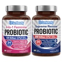 Probiotic Bundle, 4-in-1 Vrouwelijke Probiotica (30ct) & Supreme Restore Probiotic (60ct), 2 Packs, Cranberry Vaginale Ondersteuning, GI Tract Balance, Veganist, Non-Dairy
