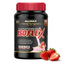 ALLMAX Nutrition ISOFLEX Wei-eiwitisolaat, aardbei - 2 lb - 27 gram eiwit per scoop - nulvet en suiker - 99% lactosevrij - glutenvrij en sojavrij - bij benadering 30 porties