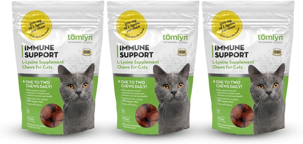 Tomyln Immune Ondersteuning L-Lysine Voedingssupplement 2.65oz elk (3 Pack)