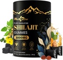 Shilajit Gummies for Men Women: Pure Himalaya Organic Shilajit met Ashwagandha 85+ Trace Minerals & Fulvican Individually Wrapped for Energy Brain Immunity Support No Sugar 40 Servings
