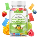 softbear Glucosamine Chondroitin Gummies voor volwassenen, Suikervrije Chondroitin & Glucosamine Voedingssupplementen voor gezamenlijke ondersteuning, gemengde fruitsmaak, 60 Tellen