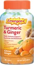 Emergen-C Citrus-Ginger Gummies, Kurkuma en Gember, Immuun ondersteuning natuurlijke smaken met hoge potentie vitamine C, Terug naar School Essentials - 36 Tellen
