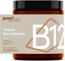 Puori Vegan Vitamin B12 Berry Booster Powder - 20 Serves - B12 met Nordic Wild Blueberrys 