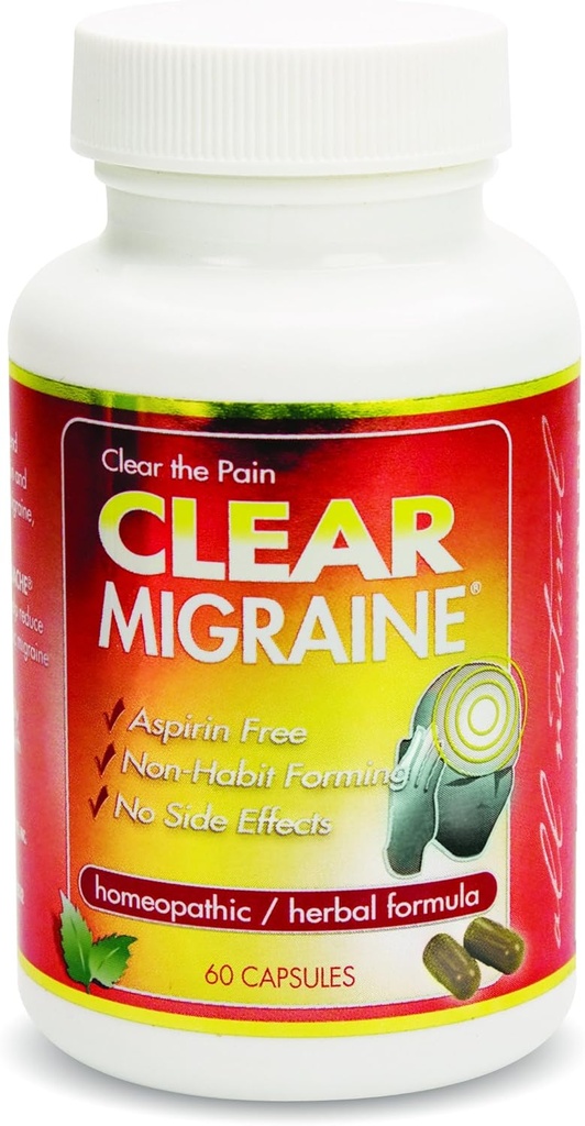 Clear Products Homeopathische Formule, Migraine, 60 Tellen