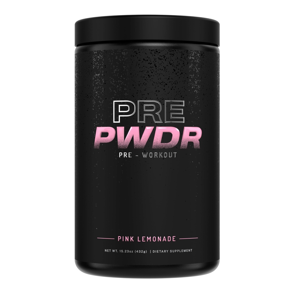 PWDRS Pre-Workout Powder, All Natural Pre Workout for Energy, Pump, Endurance & Strength, met Cafeïne (Roze Limonade)