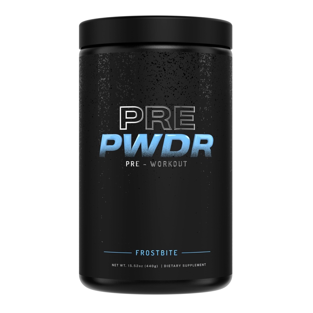 PWDRS Pre-Workout Powder, All Natural Pre Workout for Energy, Pump, Endurance & Strength, met cafeïne (Frostbite)