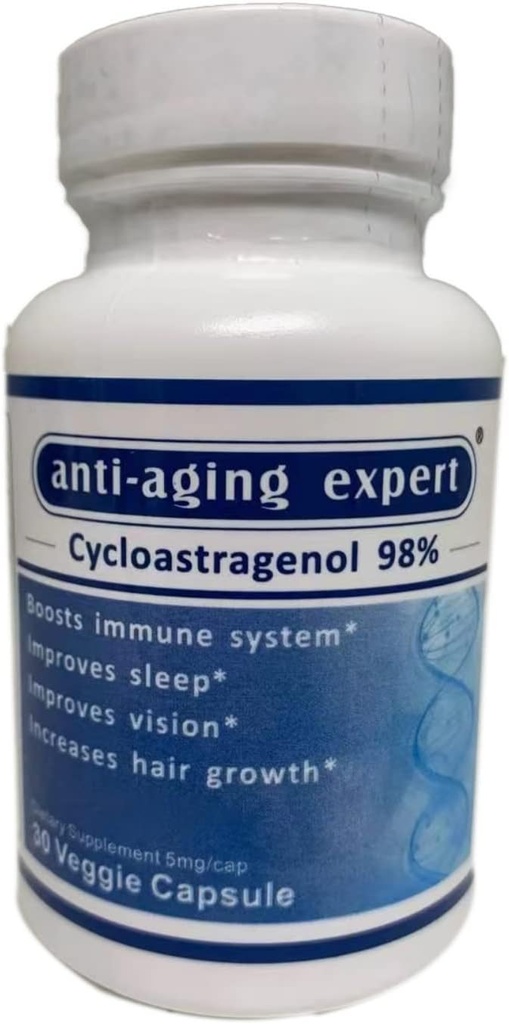 Cycloastragenol 98% Micronized Telomere Supplementen 5mg, 30 Vegetarische Capsules, 1 Fles