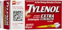 Tylenol Extra sterkte pijn Reliever & koorts Reducer Caplets-100 Tellen