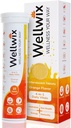 4-in-1 Daily Vitals for Wellness - Elektrolyten, Immuniteit, Antioxidanten en Probiotica. Vitamine C 1000 mg, natrium 200 mg, kalium 100 mg, vitamine D3, B12 en meer. Bruistabletten