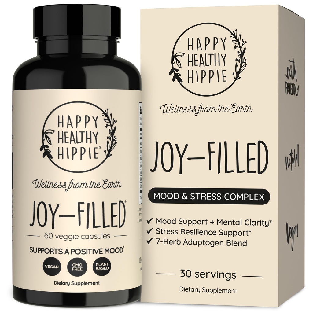 Joy-Filed Mood Support Supplement - 7 Herb Complex w/St. Johns Wort 