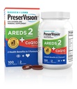 PreserVision AREDS 2 Oogvitaminen met CoQ10 voor Hartgezondheid, #1 Oogarts Aanbevolen Merk, Luteïne en Zeaxanthine Supplement met Vitamine C & E, Zink en Koper, 100 Softgels