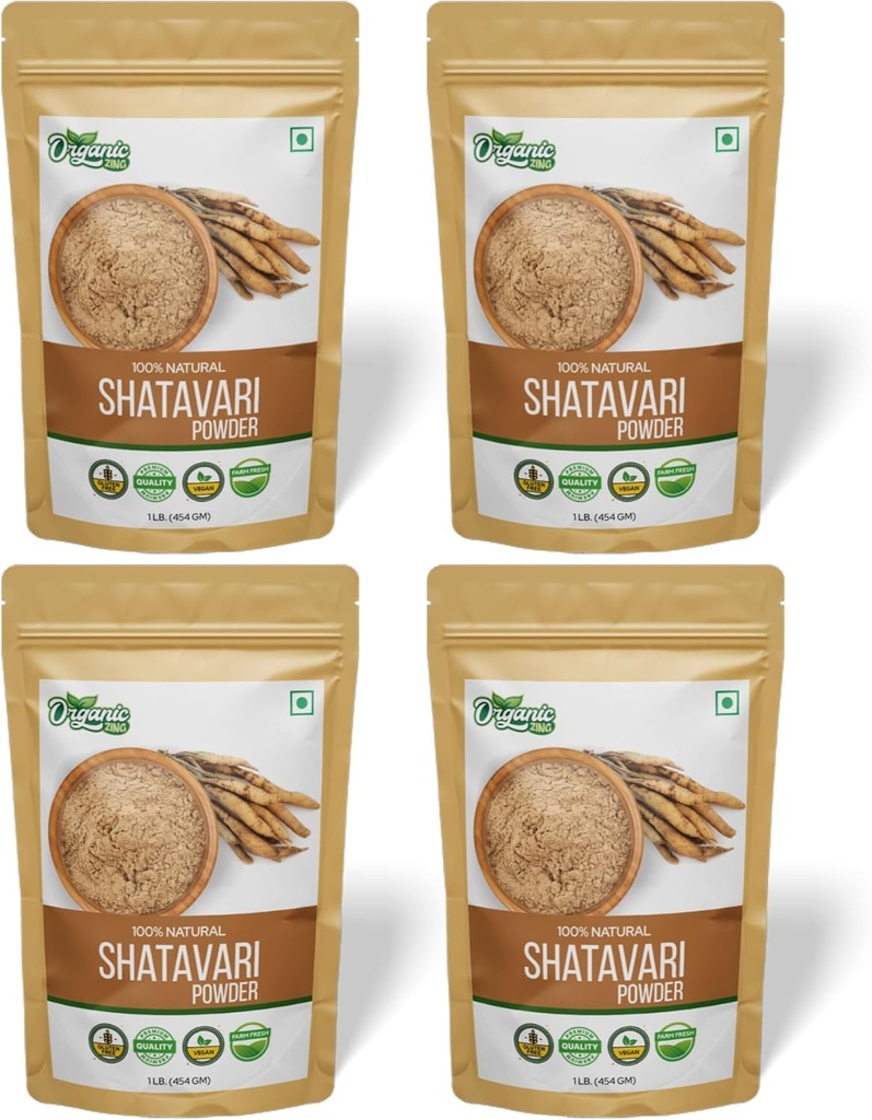 Omarm uw vitaliteit: Voed uw vrouwelijke Essentie met Shatavari Powder Organic Blend - 16 Ounces (pakket van 4) - Een Pure en natuurlijke Ayurvedische voor Holistische Vrouwen Gezondheidsondersteuning