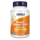 NOW Supplementen, Super Omega 3-6-9 1200 mg met een mengsel van Vis, Borage en Vlaszaadolie, 90 Softgels