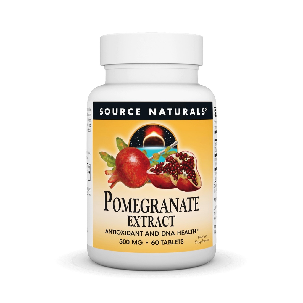 Bron Naturals Granaatappel Extract 500mg Compleet Volle Fruit Ellagic Acid Antioxidant & Added Fiber - 60 Tablets