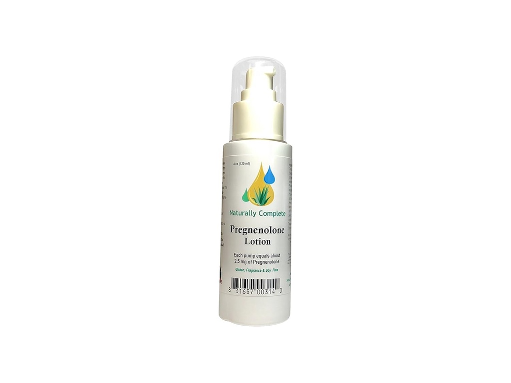 Pregnenolone Lotion 4 oz. Fles Non-GMO, gunstig voor het vertragen van het verouderingsproces. Fragrance-Free en Soy-Free - Made In The USA