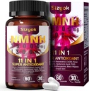 11-in-1 NMNH (Dihydronicotinamide Mononucleotide), 600mg per portie, NAD+ Supplement met Resveratrol, CoQ10 ter ondersteuning van NAD+ Niveaus, NMNH-supplement voor anti-aging, 60 telling, 30 dagen levering-107
