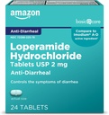 Basic Care Loperamide Hydrochloroide Tablets, 2 mg, Anti-Diarree, 24 Telling (verpakking van 1) (verpakking kan variëren)