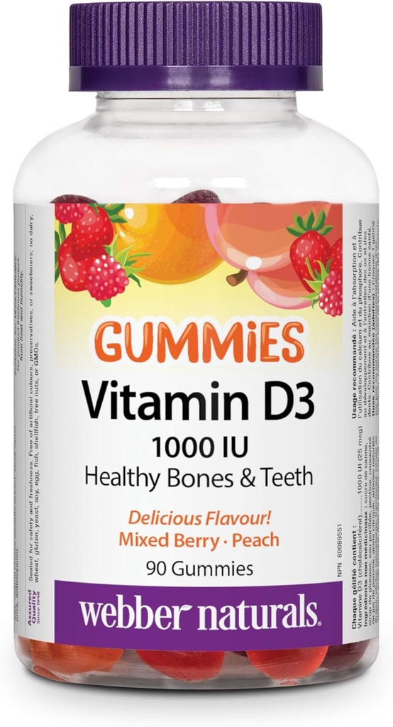 Webber Naturals Webber Natruals Vitamine D3, 1000 Iu 90 Tellen
