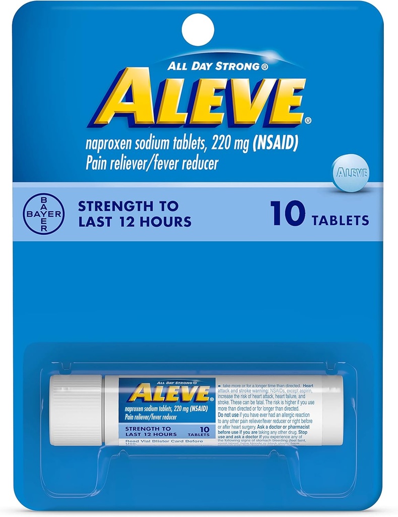 Aleve Pain Reliver/Fever Reducer Tablets, 220 mg 10 ea (verpakking van 3)