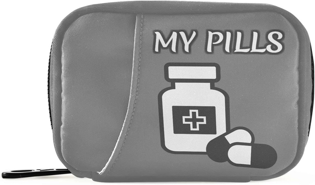 Pillen Organisator Geneeskunde Fles pil Box 7 Dag pil geval tas reis pil Organisator tas met rits draagbare Weekly Case Compacte grootte voor vitamine supplement houder
