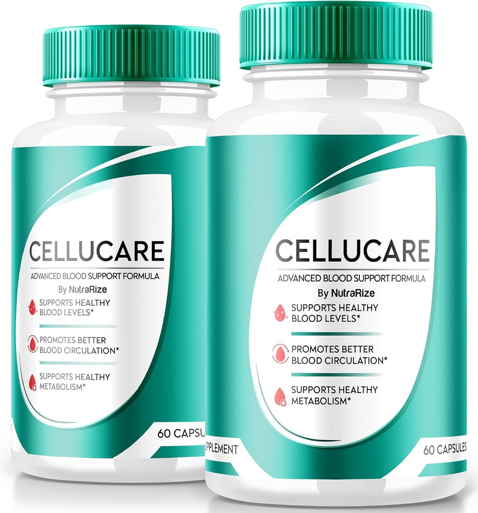 NutraRize (Pack van 2 Cellucare Capsules, The Powerful Blood Health Support, maximale sterkte formule voor het onderhouden van gezonde niveaus, alle natuurlijke pillen om de gezondheid te verbeteren, tabletten Reviews (120 capsules)