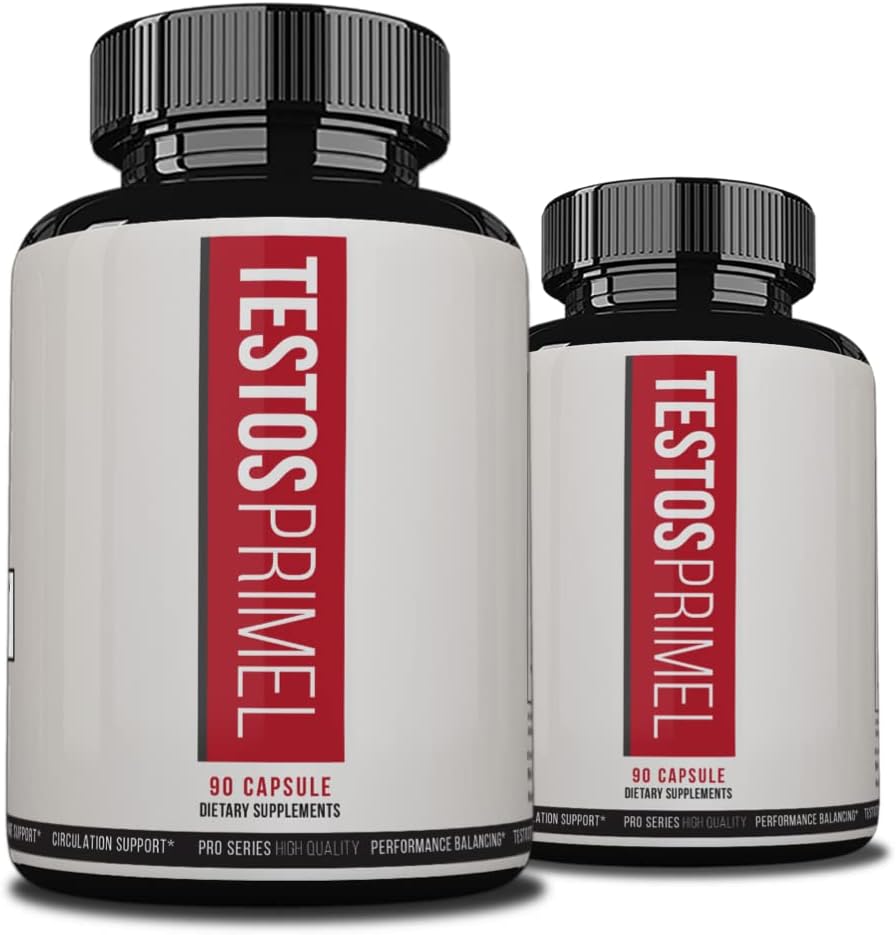 Testos Primel Advanced Formula, TestosPrimel voor spierkracht, Testoprime, 180 Capsules, 2 maand levering