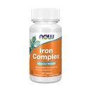 NOW Voedingssupplementen, ijzercomplex, niet-constipatie*, essentiële minerale, 100 tabletten
