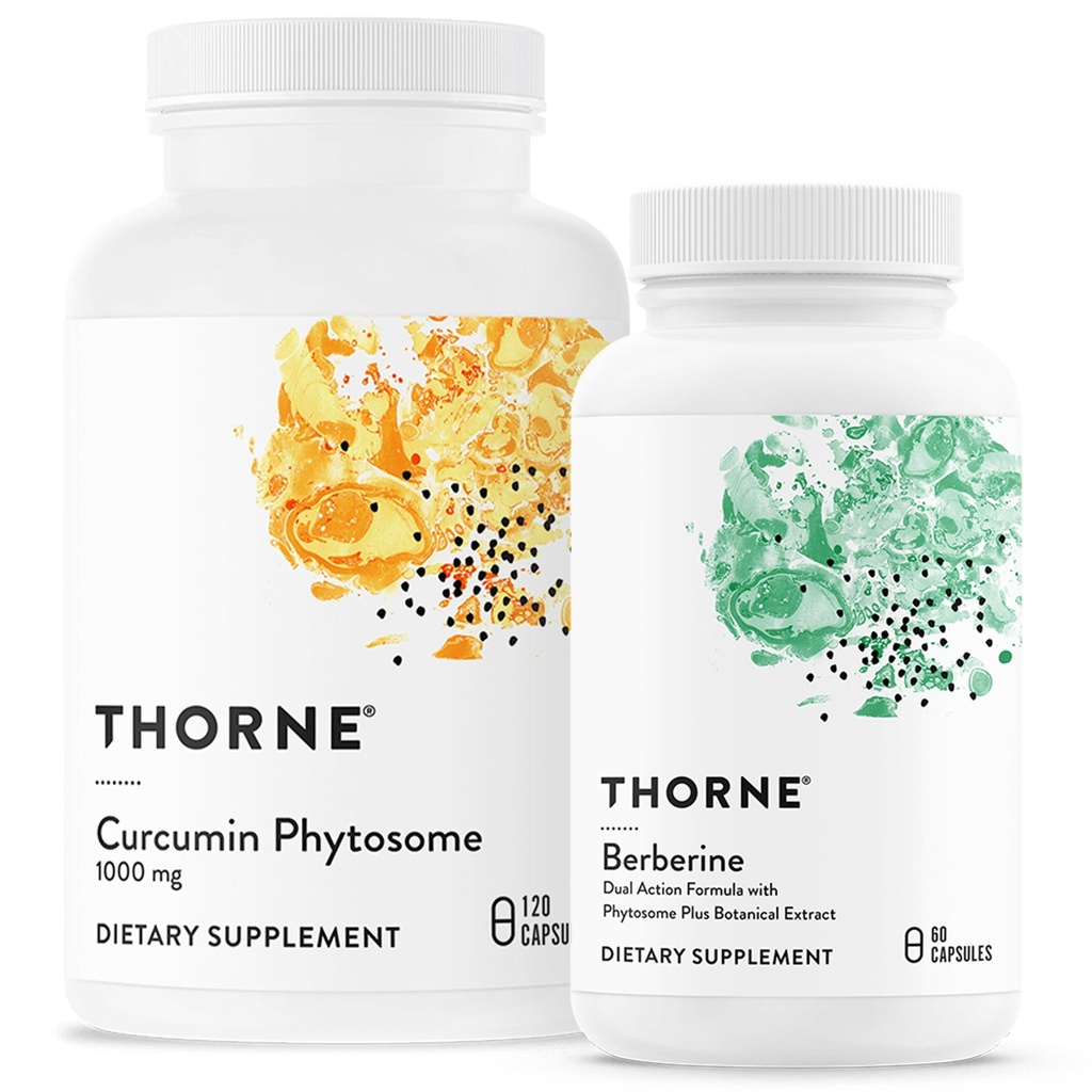 THORNE - Algemene Wellnessbundel - Curcumin Phytosome & Berberine - 30 tot 60 porties