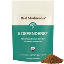 Real Paddestoelen 5 Verdedigers Paddestoelen Complex - Functionele Paddenstoelen Extract uit Chaga, Shiitake, Maitake, Reishi, Turkije Staart Paddestoelen Blend voor Wellness Ondersteuning met Beta Glucans - 45 Serves