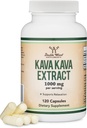 Kava Kava Capsules 1000mg per portie, 120 Telling (High Purity Potent 3-5% Kavalactonen Root Extract) Kava Powder Root Extract voor ontspanning (Non-GMO, Vegan Safe) door Double Wood