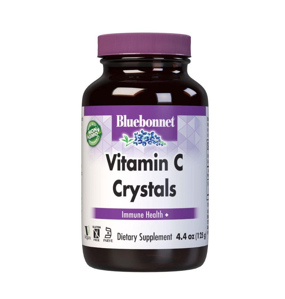 Bluebonnet Nutrition Vitamin Crystals, for Immune Health, for Antioxidant Protection, Soy Free, Gluten Free, Non-GMO, Kosher, Dairy Free, Vegan, Powder, 4.4 oz (125 g)