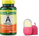 Spring Valley Vitamine A Softgels, 2400 mcg, 250 Tel, en Gift Ice Roller voor gezicht