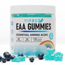 EAA Gummies 120 Gummies (Blue Raspberry), Essentiële Aminozuren - Alle 9 Essentiële Aminos (EAA) en Alle Branched-Chain Aminos (BCAAs), Non-GMO, Glutenvrij, Vegetarisch Vriendelijk