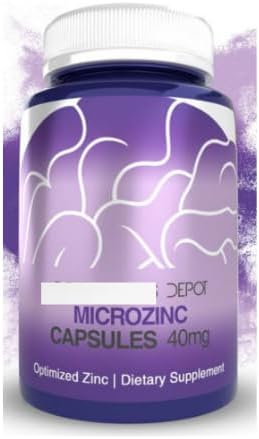 Depot MicroZinc Capsules, 40mg Geoptimaliseerd Zink, 365 Tel Dieet Supplement
