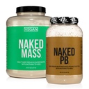 NAKED Sojavrije eiwitbundel: 8LB Veganistische massa en 2LB PB