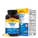 Land Leven Omega 3 Visolie Supplement - Hoge Concentratie EPA en DHA Omega 3 Vetzuren - 2000mg Visolie voor Emotionele Gezondheid, Mood Ondersteuning, en Geen Vis Smaak - Natuurlijke Citroen Smaak