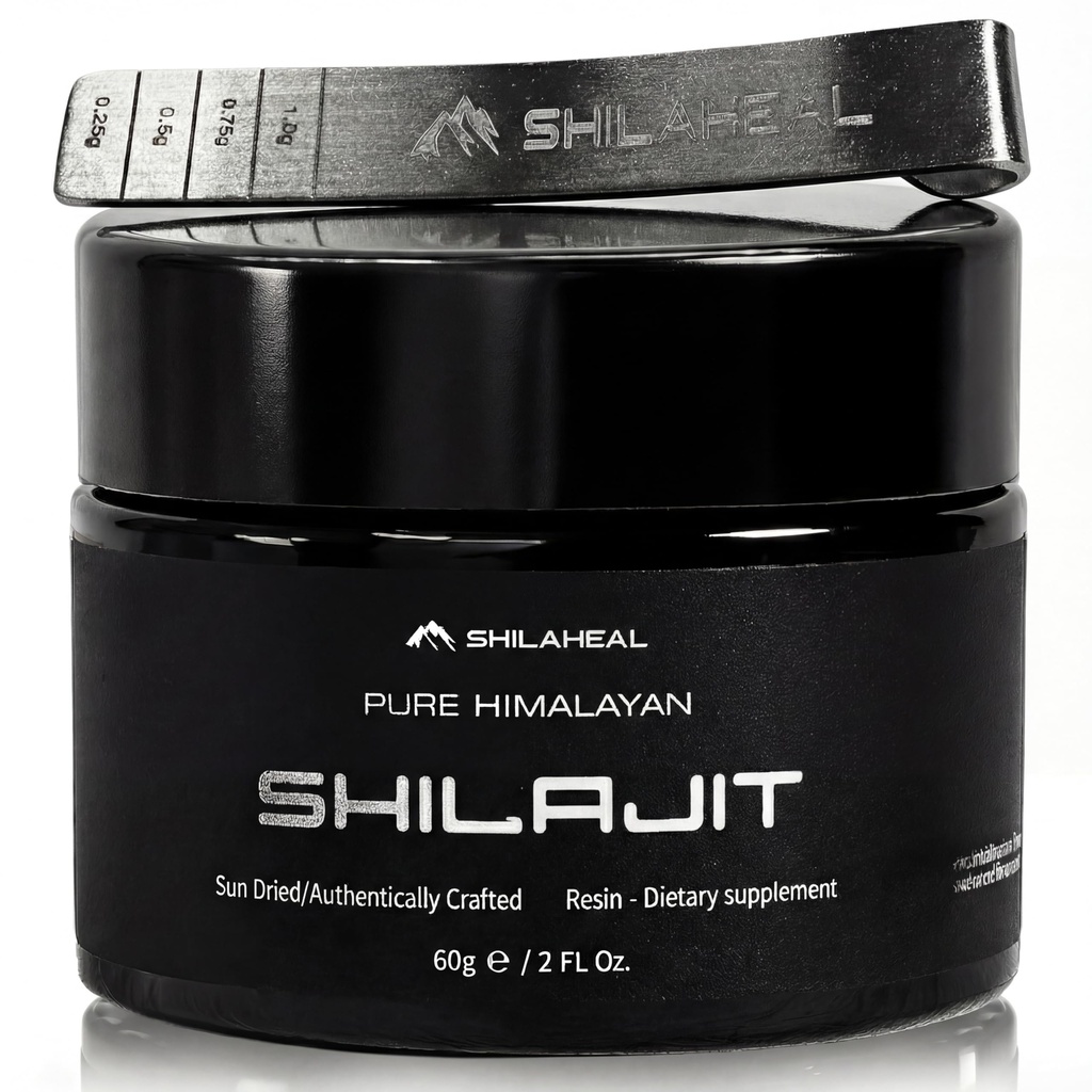 Shilajit Authentieke Himalaya Shilajit Resin voor mannen en vrouwen, hoog fulvinezuur, energie en uithoudingsvermogen, Immune Support, 85+ Trace Minerals, Lab getest biologisch shilajit Resin, 100% natuurlijk, 60 Gram