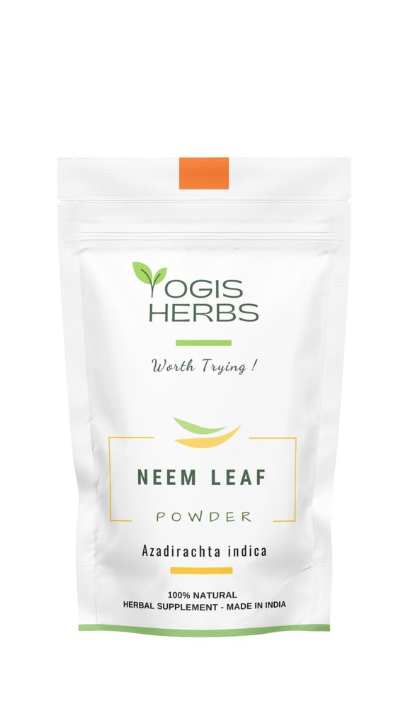 YOGIS REVS Neem Leaf Powder Puur Azadirachta Indica voor ontgifting, Immuunondersteuning en Heldere huid 100% natuurlijk kruidensupplement (1 Lb)