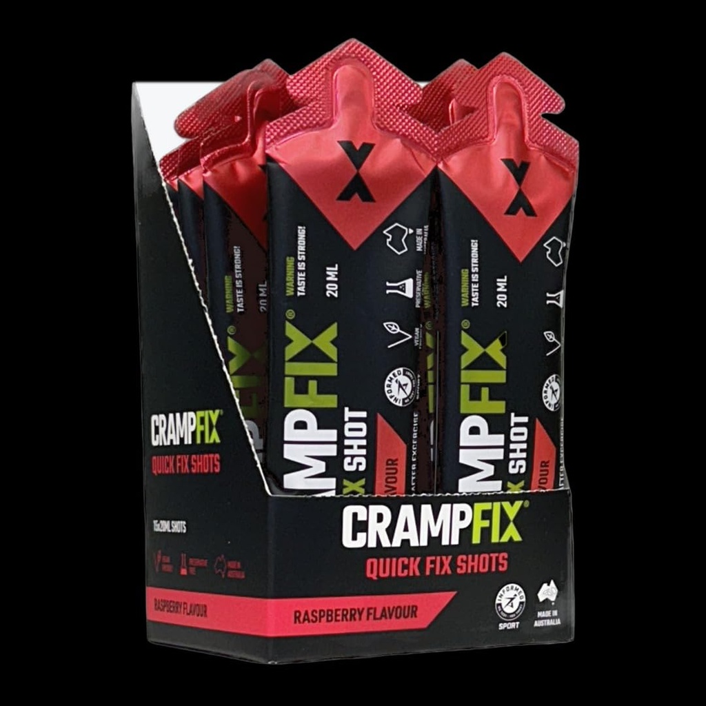 Sport Shot, Voorkomt en Verlicht spierkrampen in seconden, Gemakkelijk dragen Sachets, 15 Pack, Alle natuurlijke, Framboos