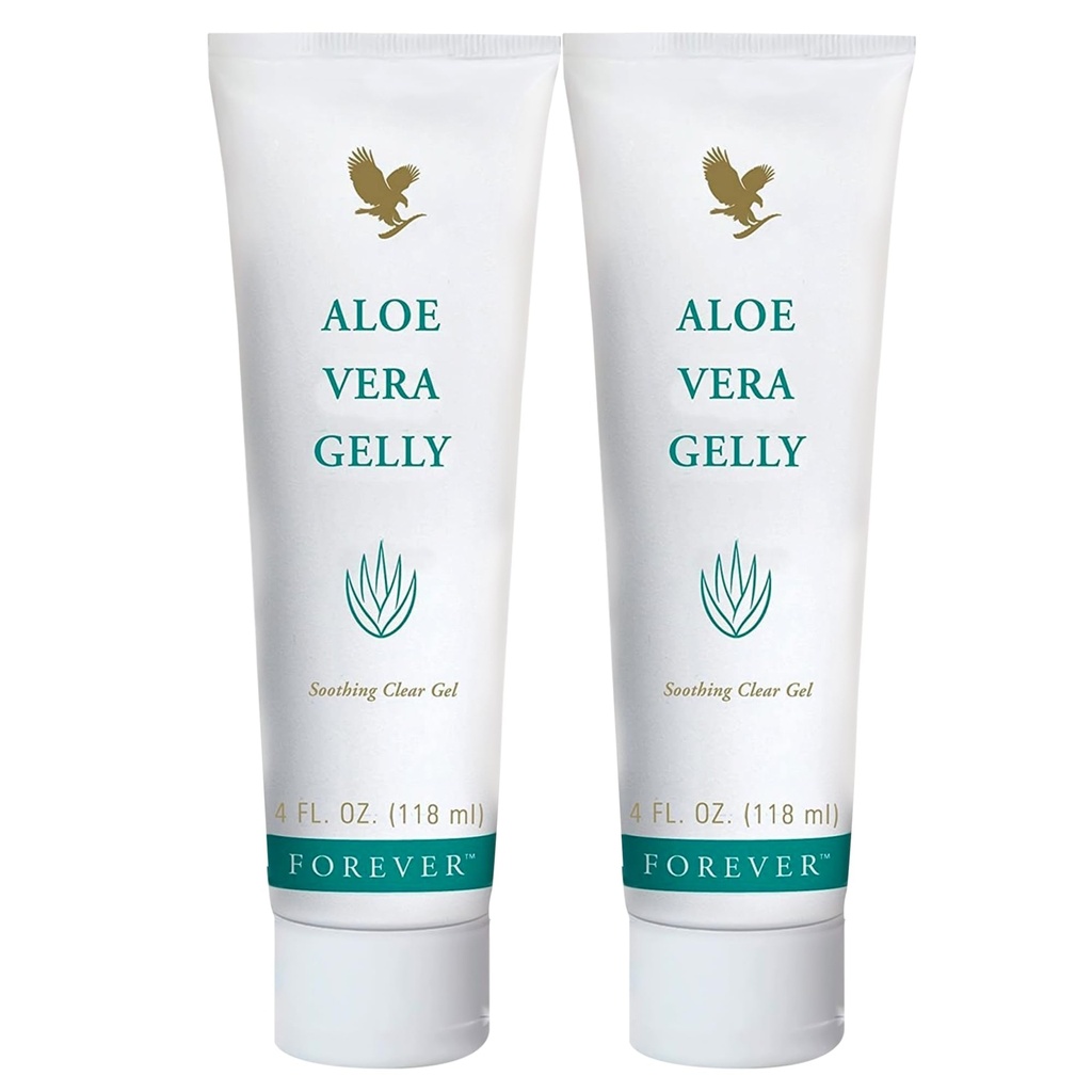 Forever Living - Aloe Vera Gelly - Pure Aloe Gel to Sooth, Moisturize and Condition - Vegan and Gluten-Free - 4 fl oz (Pack of 2)