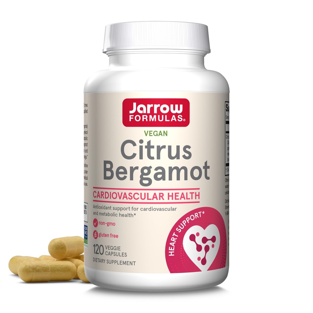 Jarrow Formulas Citrus Bergamot Supports Blood Glucose Metabolism, 500 mg Veggie caps, 120 Count