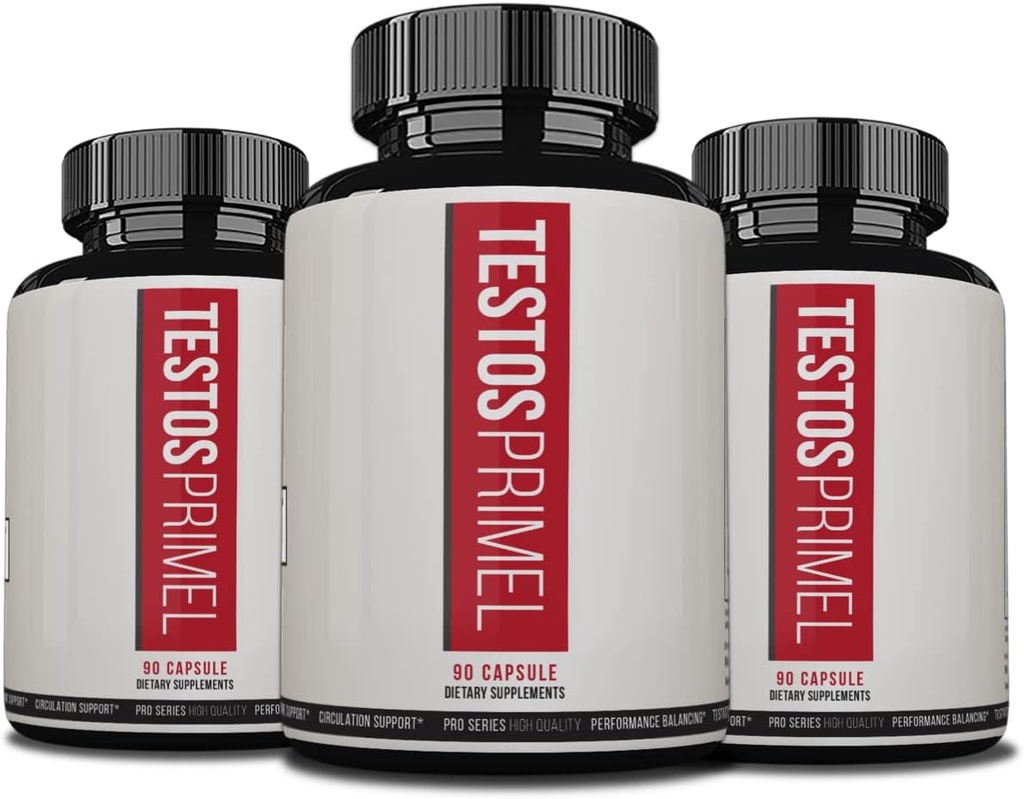 Testos Primel Geavanceerde Formule, TestosPrimel voor spieren, Testoprime, 270 Capsules, 3 Maanden Levering