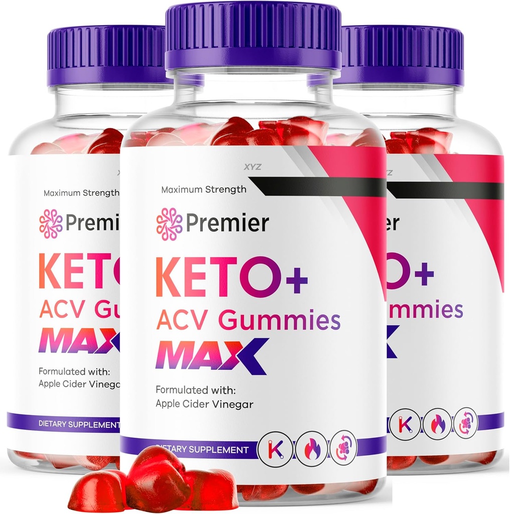 Montty (3 Pack) Premier Keto MAX Gummies - PremierKeto ACV Gummies, Premier ACV Keto MAX Gummies, Premier Apple Cider Vinegar Keto MAX Gummys, 180 Gummies voor 90 dagen