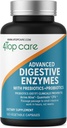 H4U spijsverteringsenzymen: Ultimate Health Solution with Probiotics, Prebiotics, and Enzymes for Both Women and Men. Dit vegetarisch digestief enzymsupplement bevat 180 capsules.