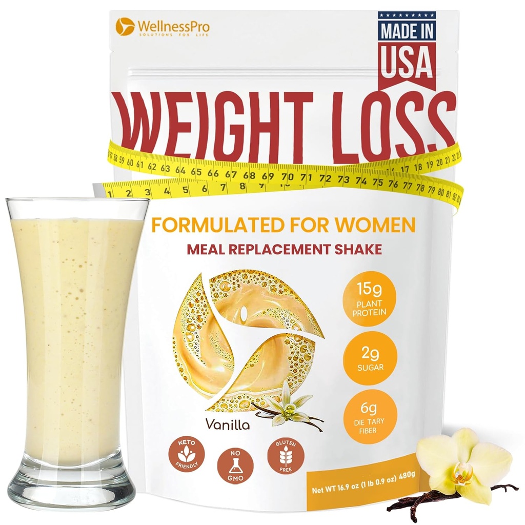 HARMONISIFY Maaltijd vervangende Shake voor vrouwen met Vanille smaak, Keto Frıendly, Kosher Gecertificeerde Proteïnepoeder, Pre & Probiotica voor gemakkelijke spijsvertering, Geen Sucralose inbegrepen, 16,9 Oz