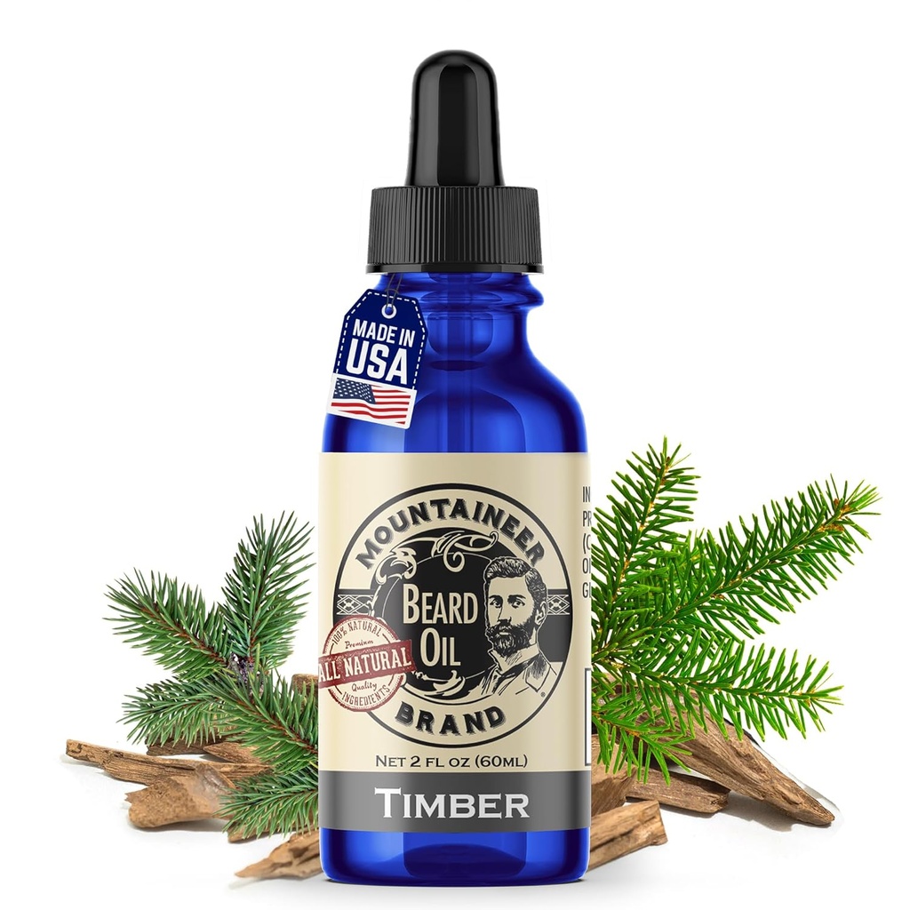 Mountaineer Merk Natural Baard Olie met Timber Scent 
